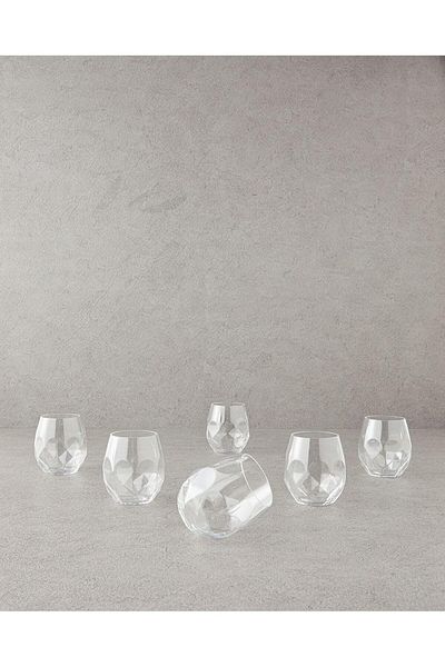 STOREMAX Ntwork Home Lucienne Kristalin 6 Pcs Glasses 380 ml Transparent Art 1087243