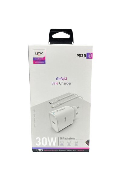 Linktech Link Tech C313 Safe Tip-c Lightning Kablolu 30w Hızlı Şarj Cihazı