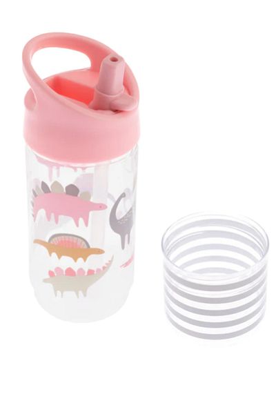 Stephen Joseph Pink Dinosaur Snack Compartment Drinker