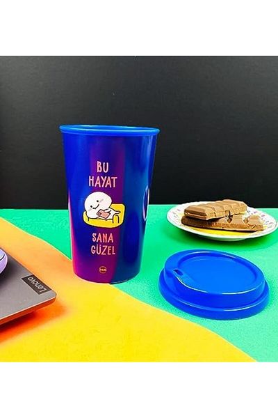 STOREMAX Ntwork This Life Is Beautiful Designed Plastic Coffee Cup Art 1087243