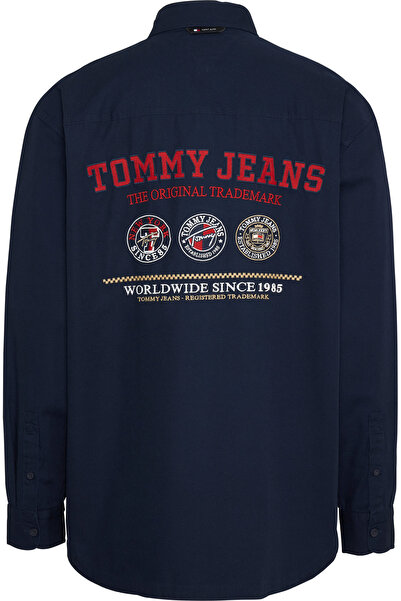Tommy Hilfiger Ανδρικό πουκάμισο Varsity με λογότυπο στην πλάτη, σε άνετη γρα...