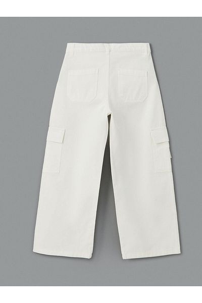 LC Waikiki Girl's Cargo Pants with Adjustable Elastic Waist