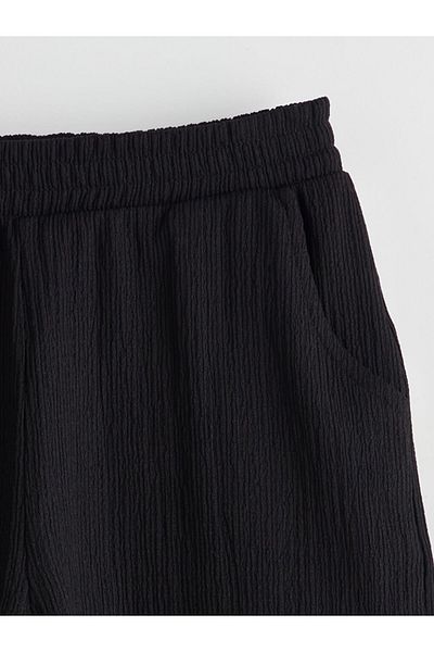 LC Waikiki Black Girl's Shorts with Elastic Waist