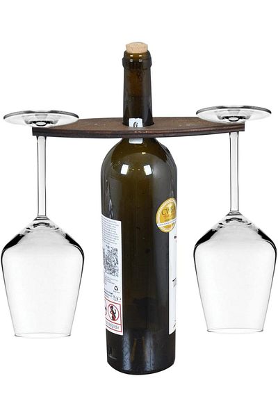 STOREMAX Sellbuystore Wooden Wine Glass Set of 2 1053513