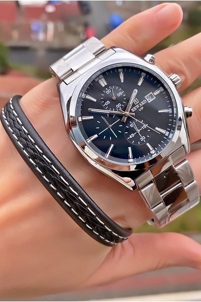 Reward Brand Silver Color Inner Functions Active Men Wrist Watch