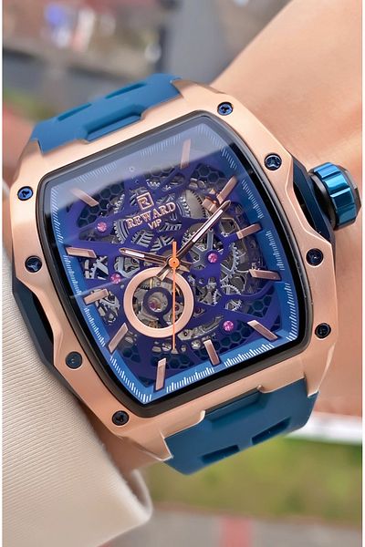 Reward Brand Navy Blue Color Inner Functions Active Men Wrist Watch