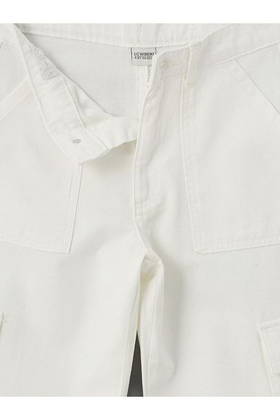 LC Waikiki Girl's Cargo Pants with Adjustable Elastic Waist