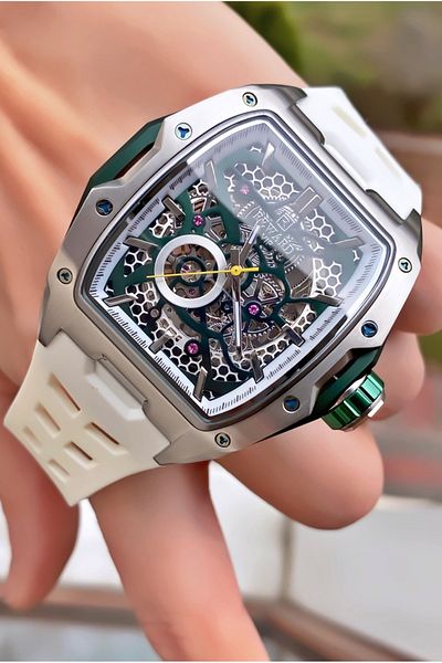 Reward Brand White Color Inner Functions Active Men Wrist Watch