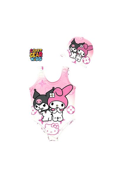 Gadget Gear Boned Swimsuit with Print Detail for Girl