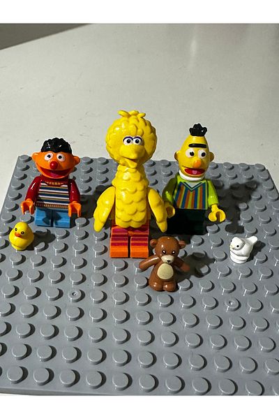 marimari 3Pcs Sesame Street Characters Compatible Mini Figures