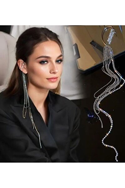 Dgt Luxury Çarpıcı, Marjinal, Yapay Elmas Kulak Klipsi