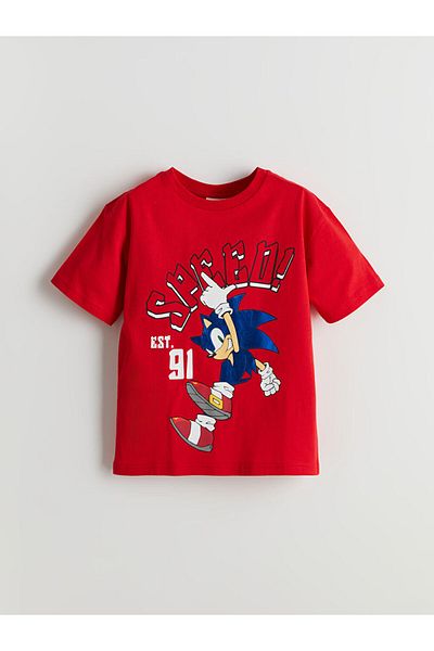 LC Waikiki Lcw Kids Crew Neck Sonic Printed Boys T-Shirt