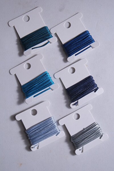 Eskişehir hobi sanat 1 μέτρο 6 χρώματα κορδόνι αλεξίπτωτου (ΣΥΝΟΛΟ 6 ΜΕΤΡΑ) Μ...