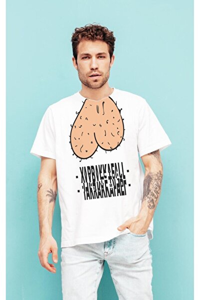 TexKid Eğlenceli Esprili Tasarım Katlamalı T-shirt Bisiklet Yaka Tişört