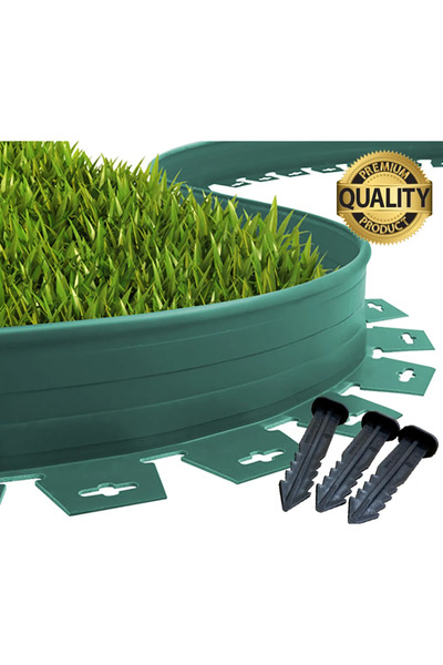Lux Garden Çim Ayırıcı 2.5 M Yeşil Çim Sınırlayıcı Taş Toprak Ayıracı Çim Ayracı Çim Ayırıcı Bariyeri