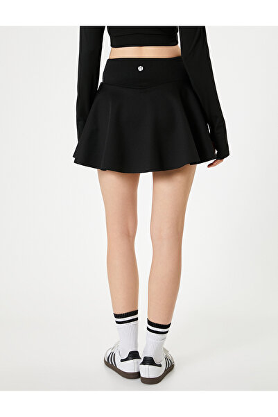Koton Mini Şort Etek Spor Yüksek Bel Slim Fit