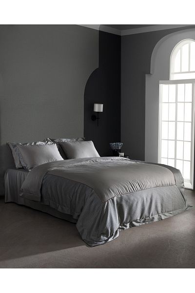 Madame Coco Calore Double Bamboo Satin Duvet Cover Set - Gray