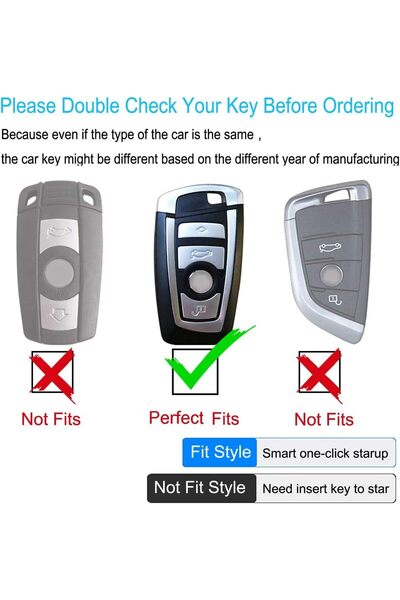 SEGRETO Husă ultra subțire din silicon pentru chei, compatibilă cu BMW Seria 6