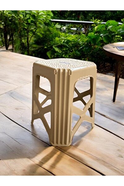 Perilla Karatay Orta Boy Plastik Mutfak, Banyo, Balkon ve Bahçe Taburesi