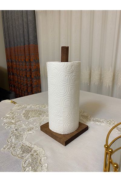 MSAĞWOODS Wooden Paper Towel Holder, Tabletop Napkin Holder