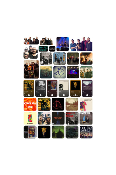 Ororabutik Set de 37 de autocolante Indie pentru biciclete - Set de autocolan...