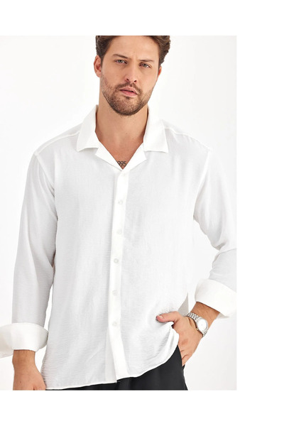 Riowela Чоловіча літня сорочка з фактурною тканиною