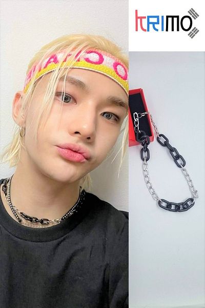 KRIMO KPOP STRAY KIDS HYUNJIN AND LEE KNOW NECKLACE