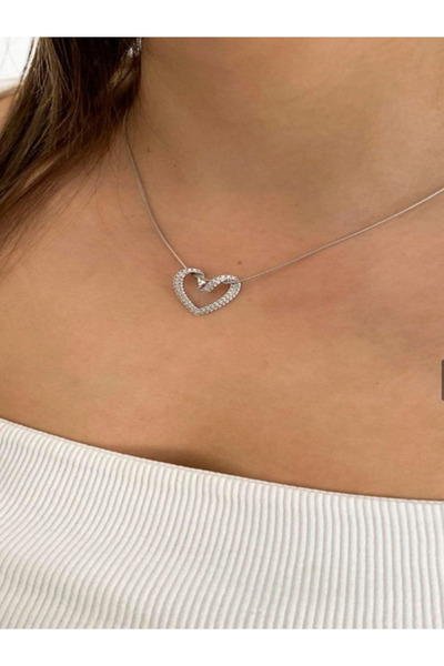 MODA Saşa Heart Valentine's Day Steel Necklace