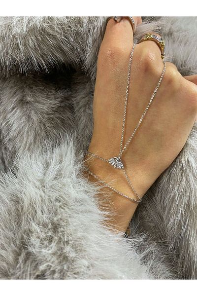 Niceboutique سلسلة العين الفضية الحمراء الحمراء