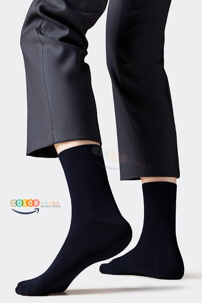 Color Socks 10 ζευγάρια βαμβακερές κλασικές μαύρες μακριές ανδρικές κάλτσες