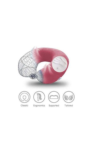 House One Velvet Neck and Travel Pillow 30x25x10 cm - Light Pink