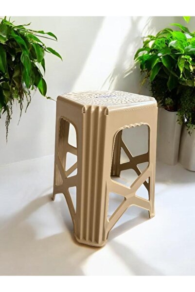 Perilla Selçuklu Büyük Boy Plastik Mutfak, Banyo, Balkon ve Bahçe Taburesi