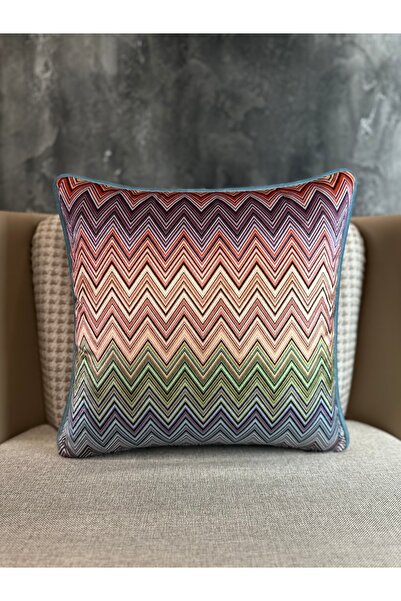 Fabricland غطاء وسادة بنمط مخملي حريري مستورد مقاس 43 × 43 سم (نمط مزدوج الجوانب)