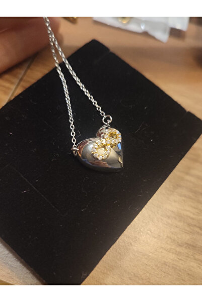 MODA Saşa Heart with Stones Steel Necklace Valentine's Day Special Package
