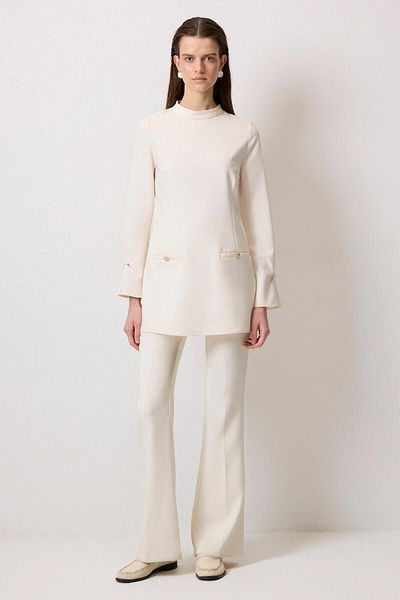 Touché Privé Gold Detail Lapel Tunic