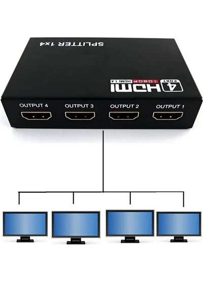 nelerbulurum YÜKSEK KALİTELİ TAK ÇALIŞTIR 1080P 1.4V 4 PORT HDMI SPLITTER DAĞ...