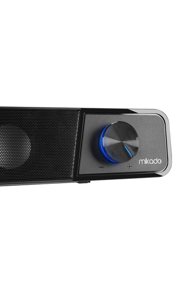 Mikado MD-69S Siyah 3Wx2 Led Işıklı Multimedia Soundbar Speaker