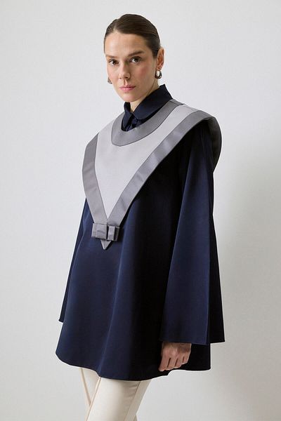 Touché Privé Collar Detail Satin Tunic