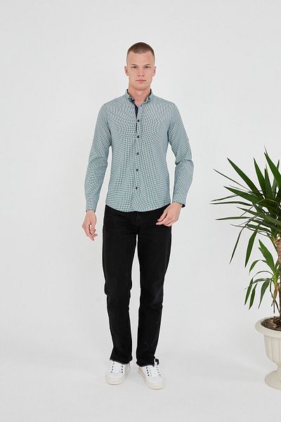 jack carisma Ανδρικό πουκάμισο Slim Fit - Pıtıkare-Καρό