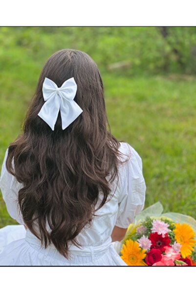 LO ADORO Cataramă automată cu fundă cu panglică albă