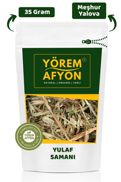 Gülçehre Yörem Afyon Meşhur Yalova Gölgede Kurutulmuş Yeni Mahsul Yüksek Lifli Yulaf Samanı, Avena | 35Gr.