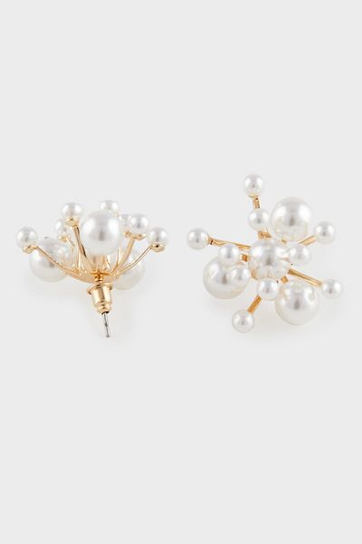DeFacto Set mit 2 Damen-Ohrringen mit goldenen Perlen – E3989axns