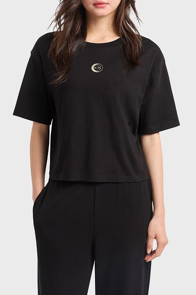 Armani Exchange Tricou Armani Exchage 100% bumbac, cu croială normală, cu decolteu, tricou XW 000321   AF10356 UC001