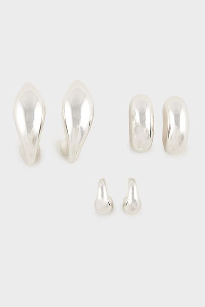 DeFacto Damen-Ohrringe mit Perlen, 3er-Set – E4434axns
