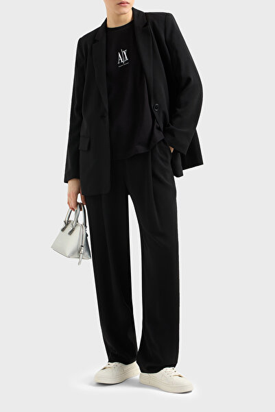 Armani Exchange Tricou cu decolteu relaxat cu imprimeu cu logo Armani Exchage XW001182 AF15085 UC001