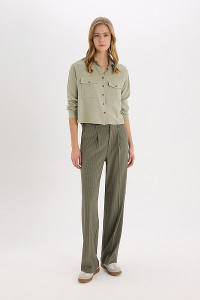 DeFacto Langarmshirt aus Viskose mit normaler Passform A5380AX25SP
