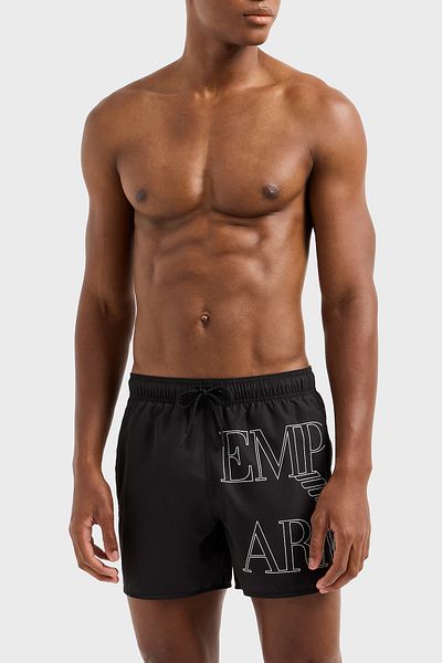 Emporio Armani Λογότυπο με στάμπα Slim Fit Μαγιό Κοντό Ανδρικό Μαγιό Κοντό