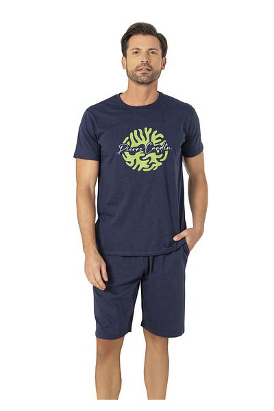 Pierre Cardin Men's Pajamas Set - Shorts and T-Shirts Set of 2 Vr E1.60.74.U05.01.44.17