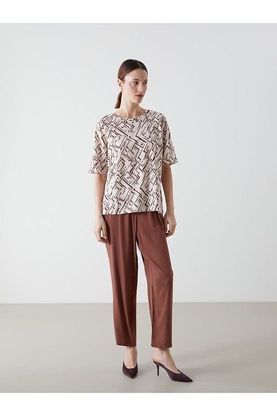LC Waikiki New Season Crew Neck Patterned Women's T-Shirt - S5Kd99Z8