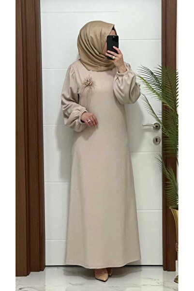 MODA ALMİRA 4848 K70 ŞEVVAL ELBİSE BEJ RENK